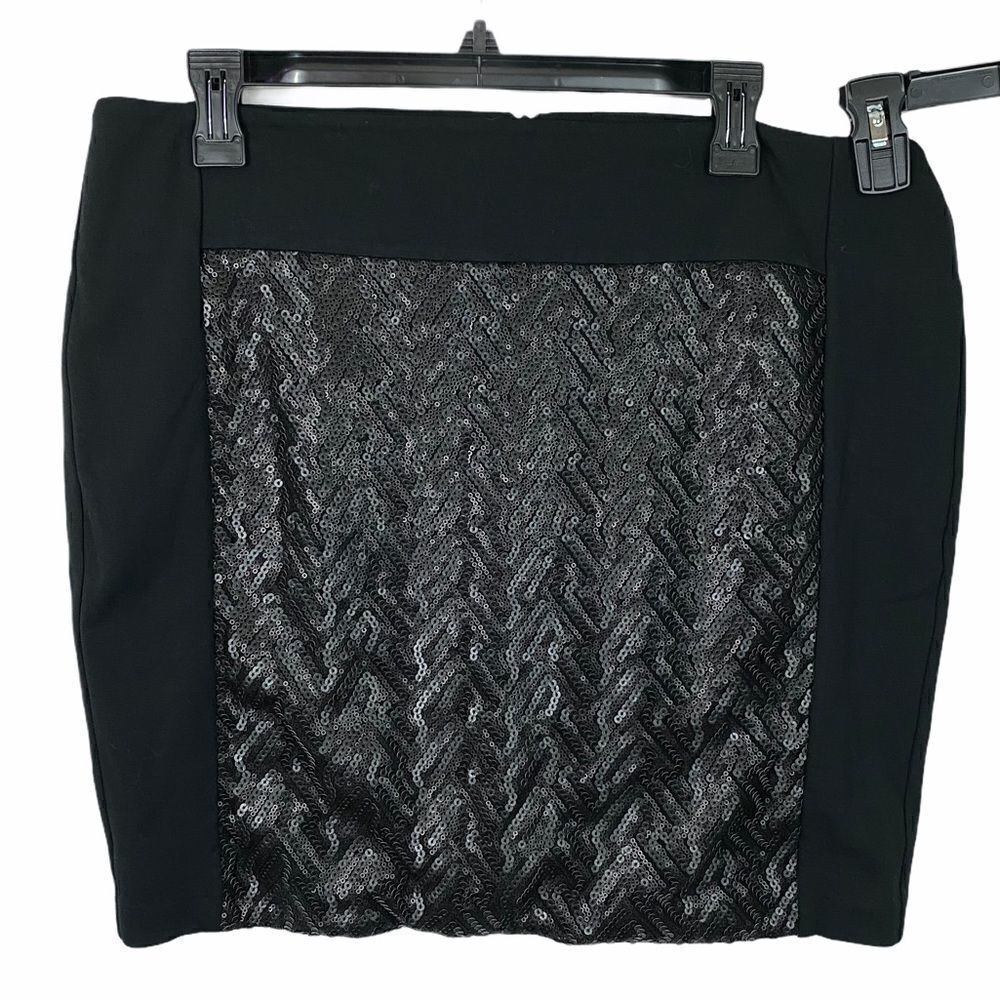 Cato Black pencil mini skirt with sequins size 16